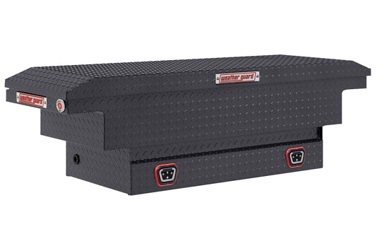 Weather Guard Crossover Tool Box for Mid-Size Trucks Gun Metal Gray Aluminum Low Profile Model 131-6-04