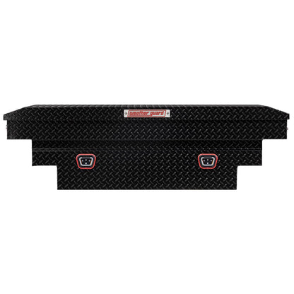 Weather Guard Crossover Tool Box for Mid-Size Trucks Gloss Black Aluminum Deep Model 137-5-04