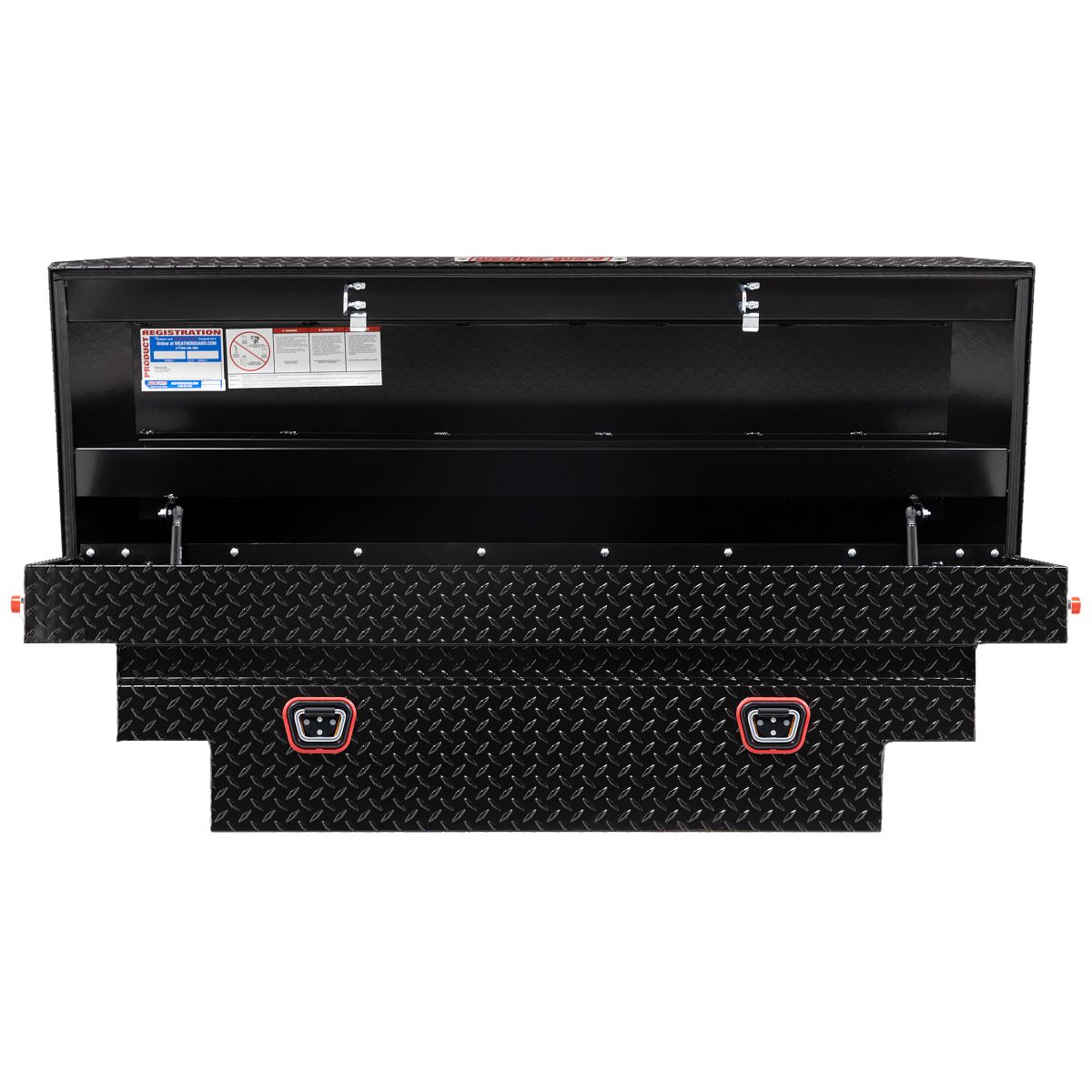 Weather Guard Crossover Tool Box for Mid-Size Trucks Gloss Black Aluminum Deep Model 137-5-04