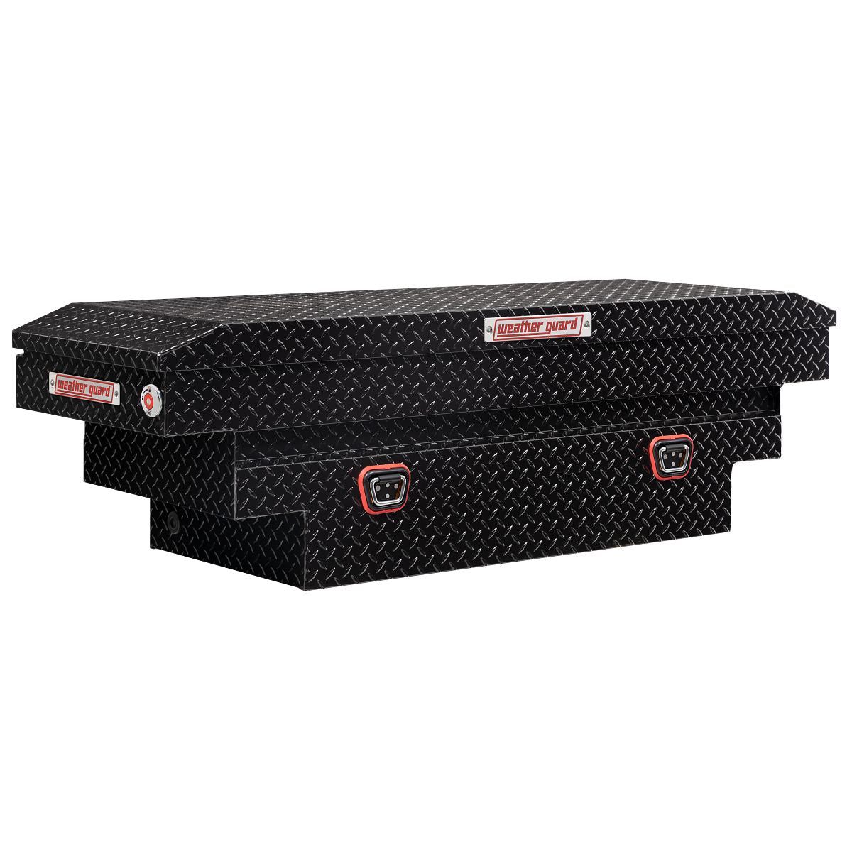 Weather Guard Crossover Tool Box for Mid-Size Trucks Gloss Black Aluminum Deep Model 137-5-04