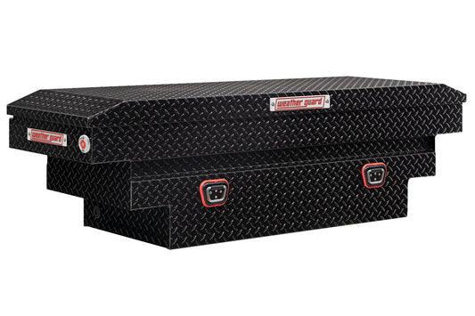 Weather Guard Crossover Tool Box for Mid-Size Trucks Gloss Black Aluminum Deep Model 137-5-04