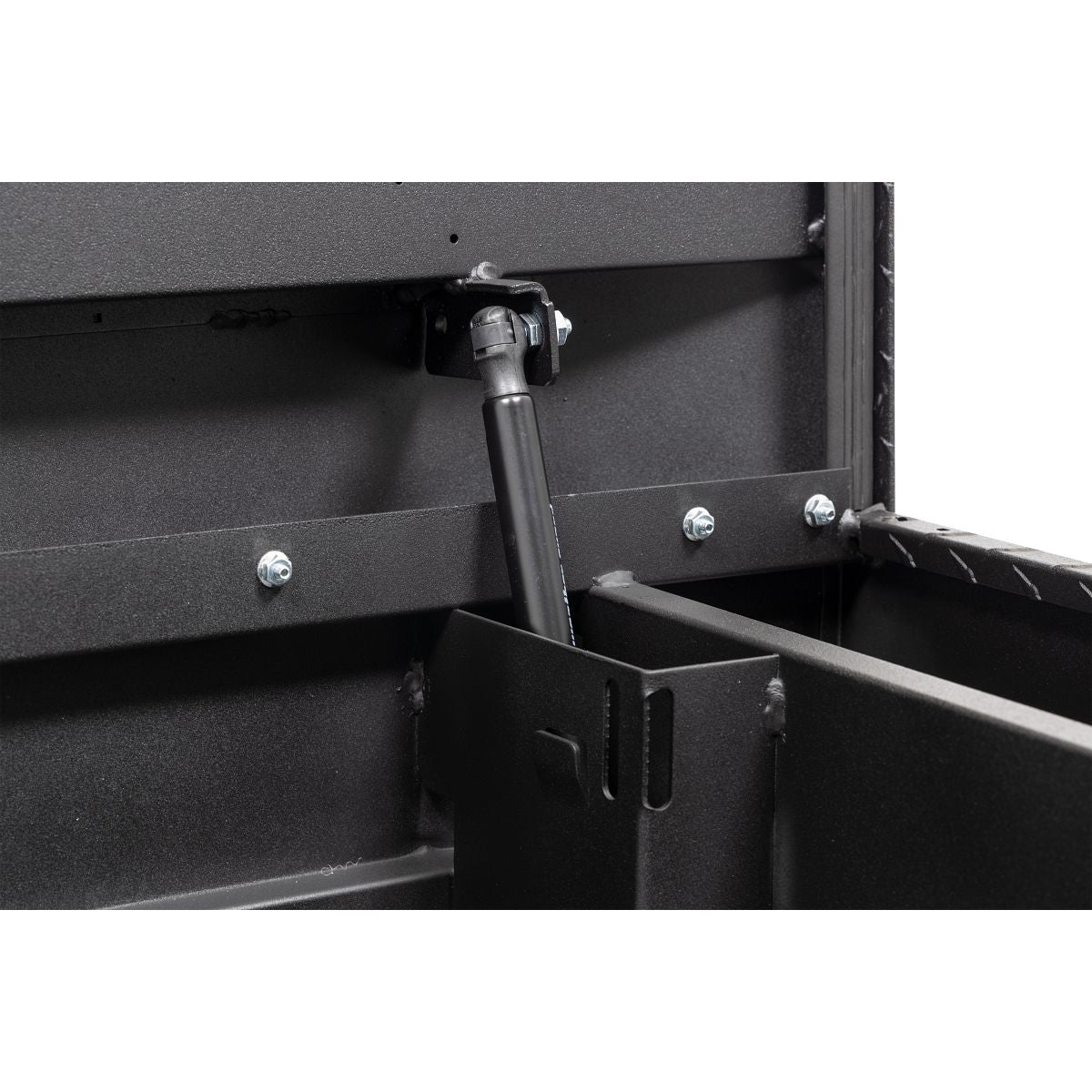 Weather Guard Crossover Tool Box for Mid-Size Trucks Textured Matte Black Aluminum Deep Model 137-52-04