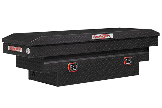 Weather Guard Crossover Tool Box for Mid-Size Trucks Textured Matte Black Aluminum Deep Model 137-52-04