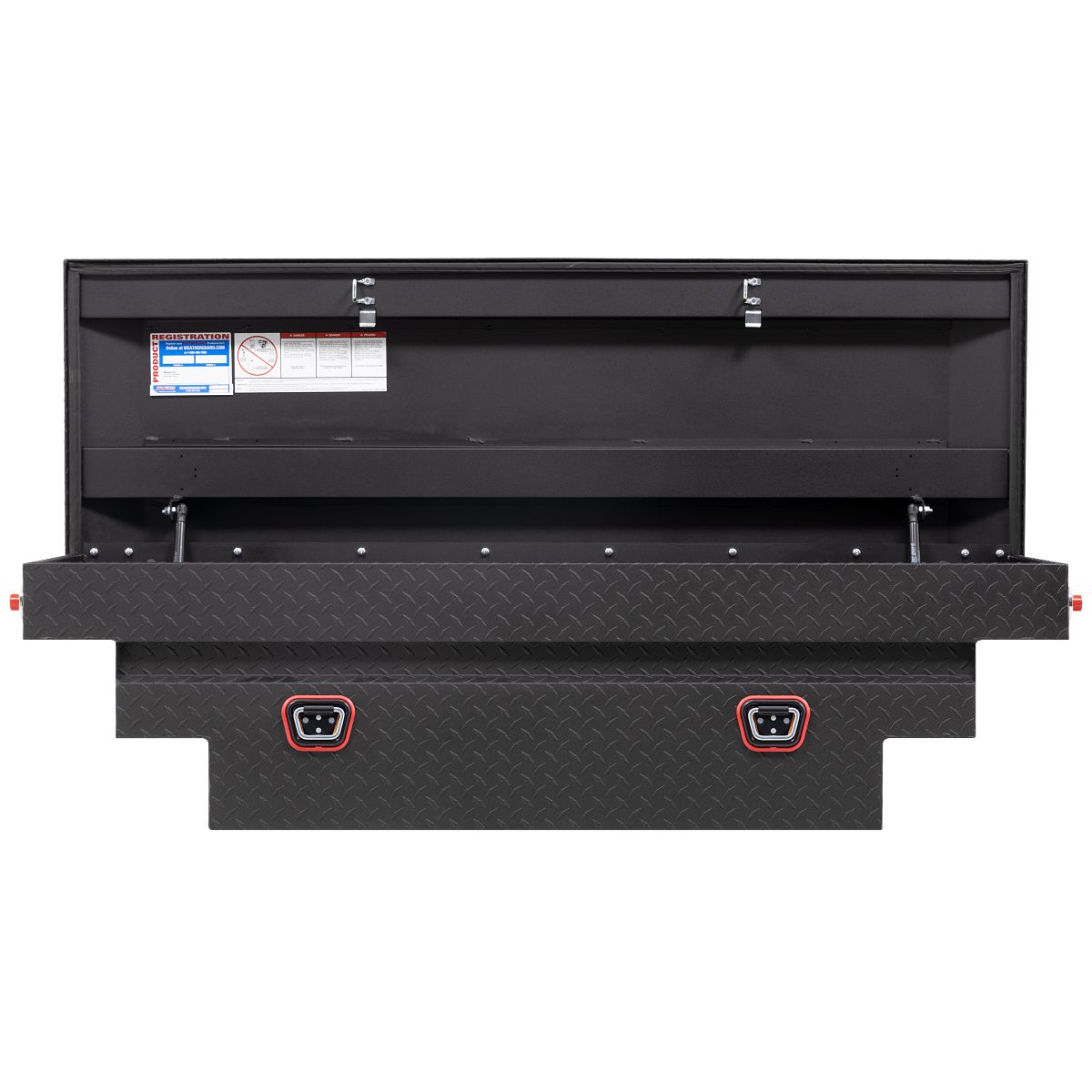 Weather Guard Crossover Tool Box for Mid-Size Trucks Textured Matte Black Aluminum Deep Model 137-52-04