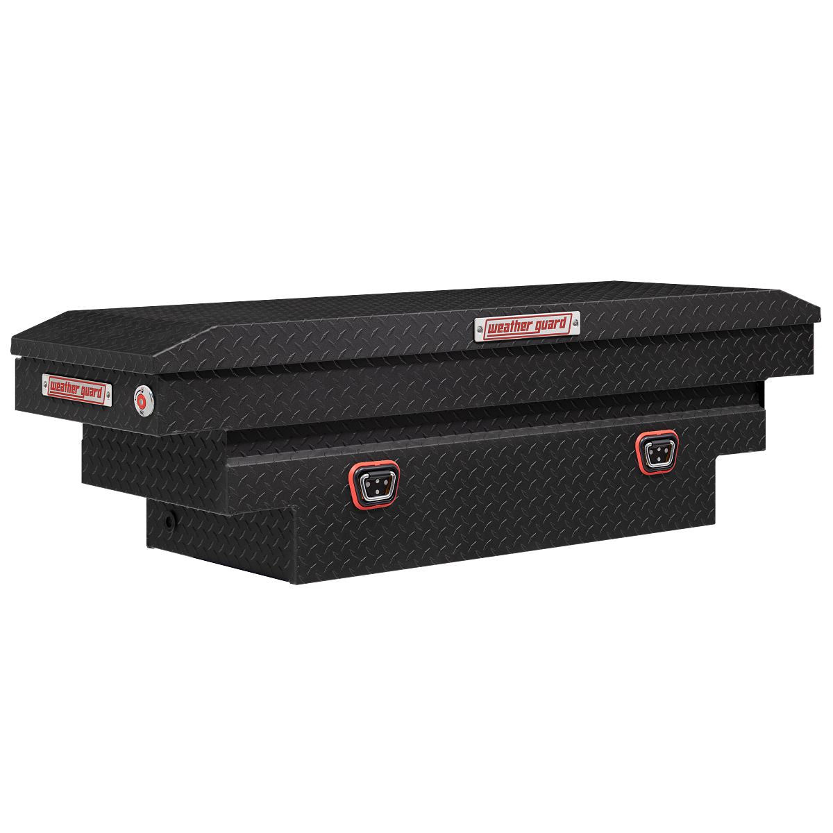 Weather Guard Crossover Tool Box for Mid-Size Trucks Textured Matte Black Aluminum Deep Model 137-52-04
