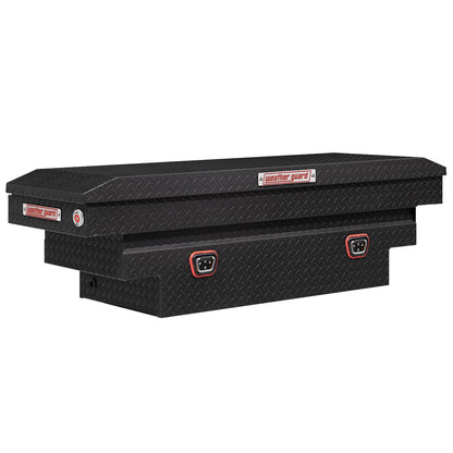 Weather Guard Crossover Tool Box for Mid-Size Trucks Textured Matte Black Aluminum Deep Model 137-52-04