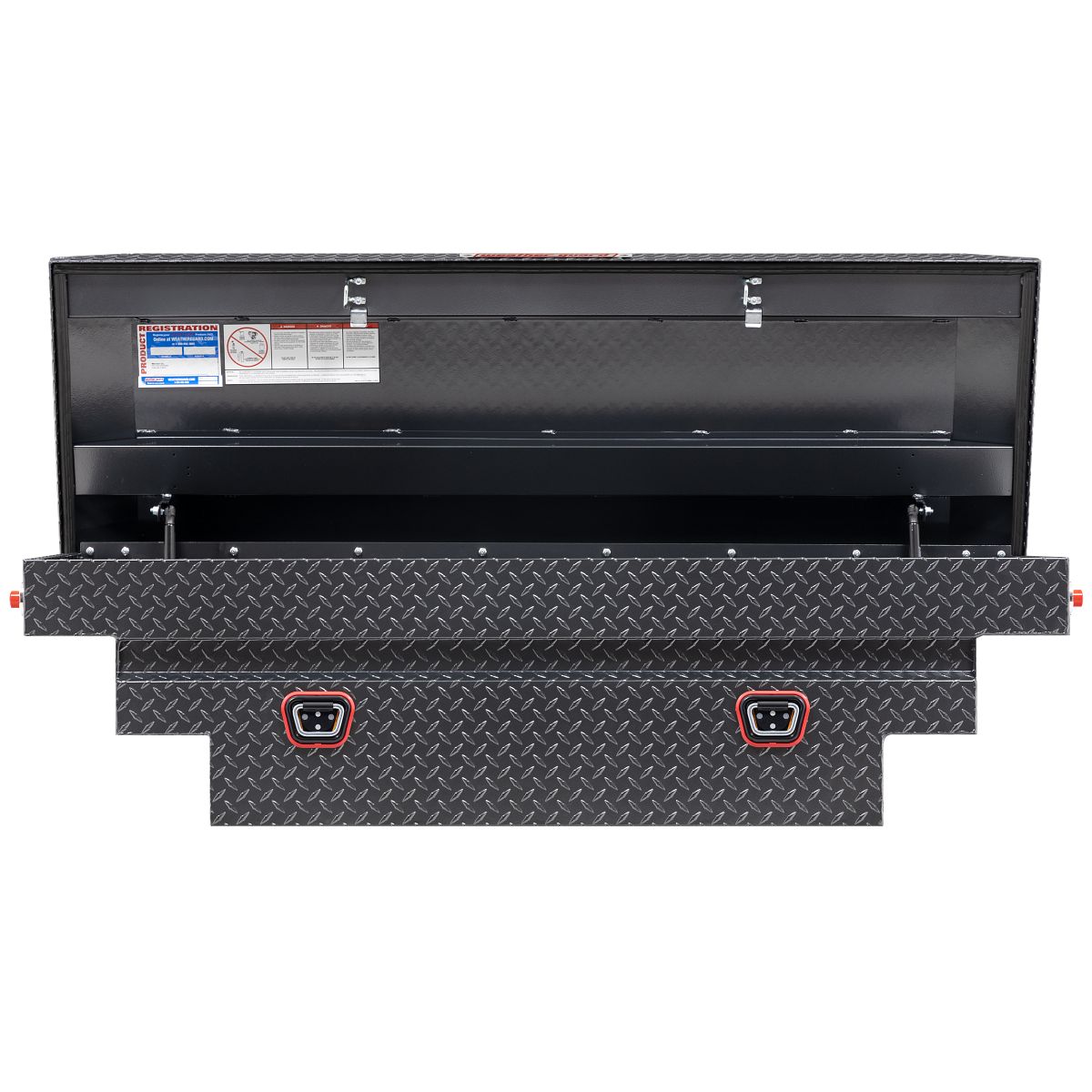 Weather Guard Crossover Tool Box for Mid-Size Trucks Gun Metal Gray Aluminum Deep Model 137-6-04