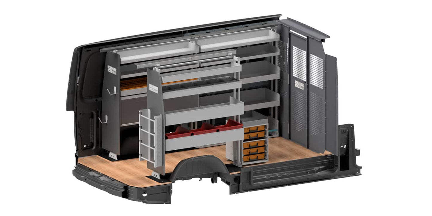 Rola-Case Electrical Bin Package for Mercedes Sprinter - 144-in WB - Std Roof