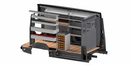 Rola-Case General Bin Package for Mercedes Sprinter - 144-in WB - Std Roof