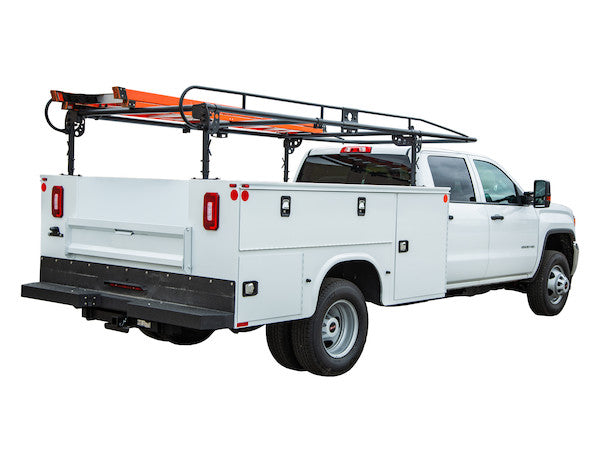 Buyers Products 13-1/2 ft Black Steel Service Body Ladder Rack - 1501250