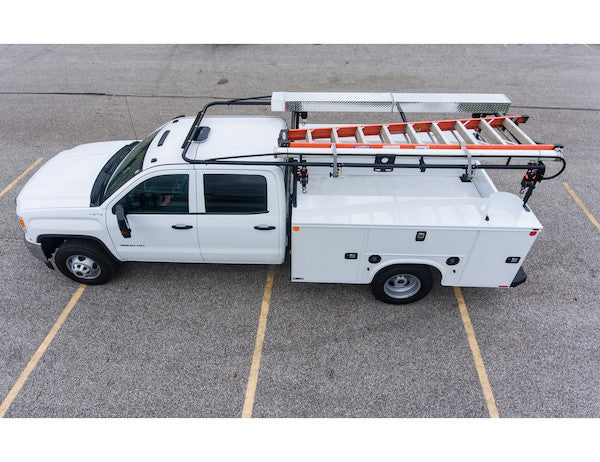 Buyers Products 13-1/2 ft Black Steel Service Body Ladder Rack - 1501250