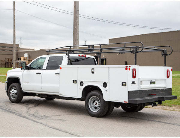 Buyers Products 14-1/2 ft Black Steel Service Body Ladder Rack - 1501260