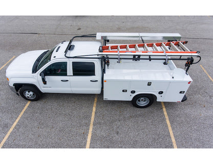Buyers Products 14-1/2 ft Black Steel Service Body Ladder Rack - 1501260