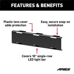 ARIES 10-in LED Light Bar Cover - 1501261