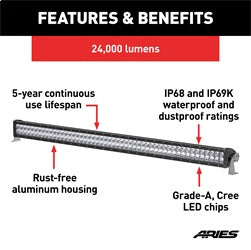 ARIES 50-in Double-Row LED Light Bar - 1501278
