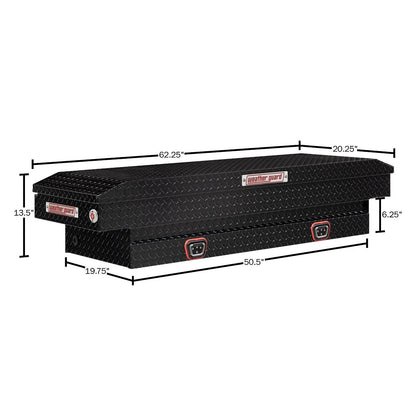 Weather Guard Crossover Tool Box for Mid-Size Trucks Gloss Black Aluminum Standard Model 154-5-04