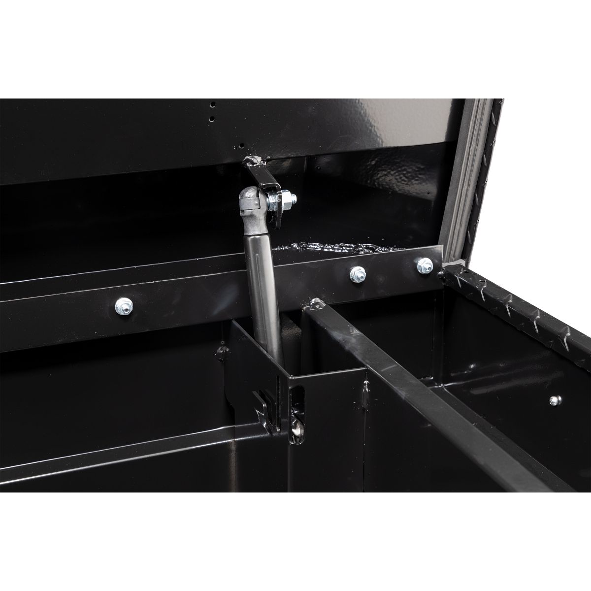 Weather Guard Crossover Tool Box for Mid-Size Trucks Gloss Black Aluminum Standard Model 154-5-04