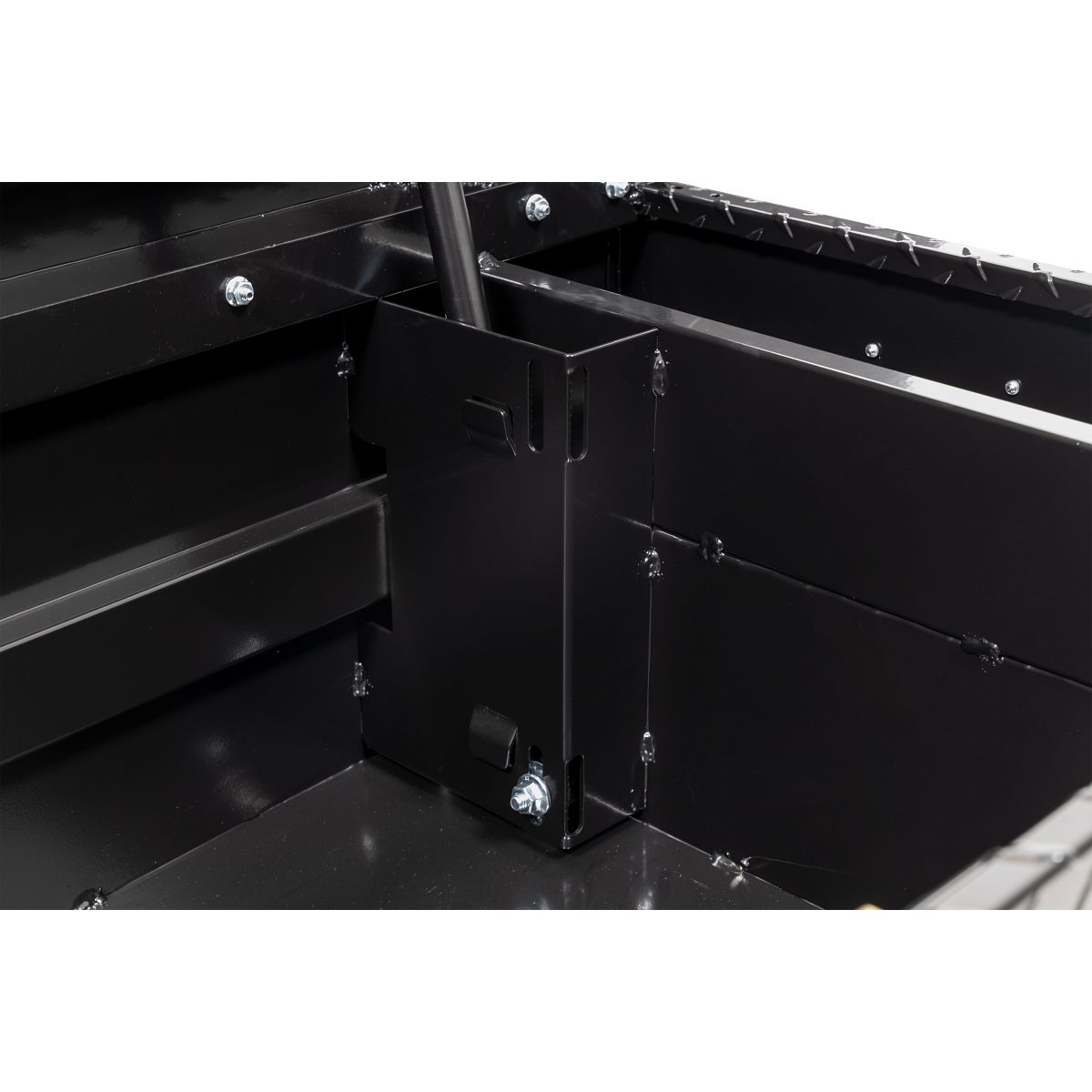 Weather Guard Crossover Tool Box for Mid-Size Trucks Gloss Black Aluminum Standard Model 154-5-04