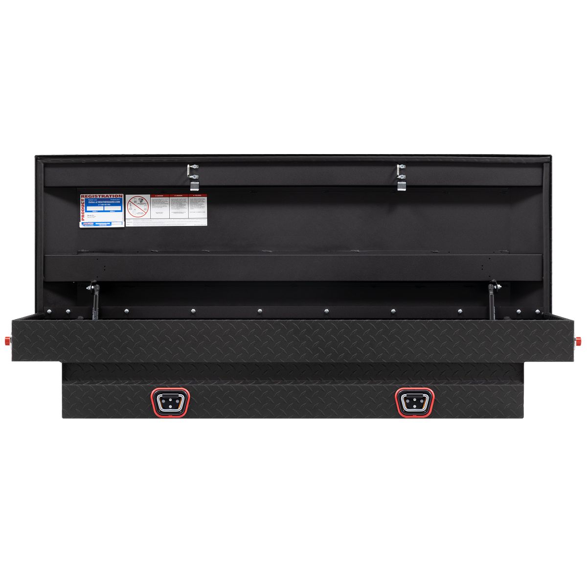 Weather Guard Crossover Tool Box for Mid-Size Trucks Textured Matte Black Aluminum Standard Model 154-52-04