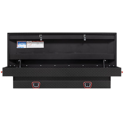 Weather Guard Crossover Tool Box for Mid-Size Trucks Textured Matte Black Aluminum Standard Model 154-52-04