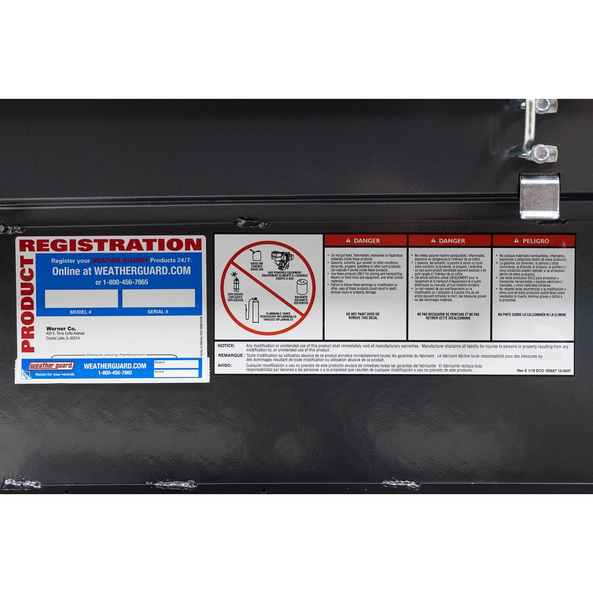 Weather Guard Crossover Tool Box for Mid-Size Trucks Gun Metal Gray Aluminum Standard Model 154-6-04