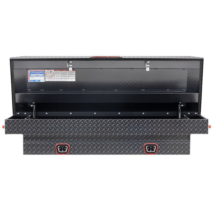 Weather Guard Crossover Tool Box for Mid-Size Trucks Gun Metal Gray Aluminum Standard Model 154-6-04