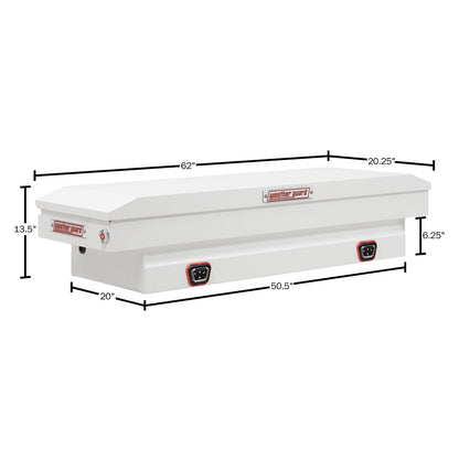 Weather Guard Crossover Tool Box for Mid-Size Trucks White Steel Standard Model 156-3-04