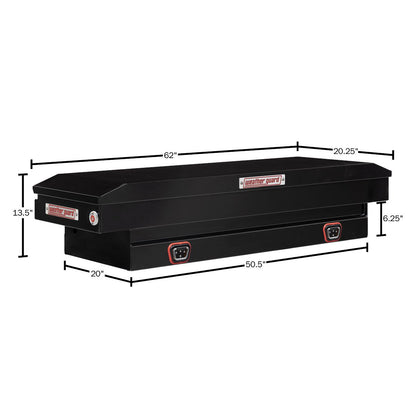 Weather Guard Crossover Tool Box for Mid-Size Trucks Gloss Black Steel Standard Model 156-5-04