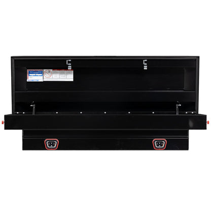 Weather Guard Crossover Tool Box for Mid-Size Trucks Gloss Black Steel Standard Model 156-5-04