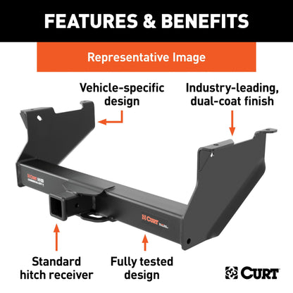CURT Commercial Duty Class 5 Hitch, 2-1/2", Select Silverado, Sierra 2500, 3500 HD - 15703