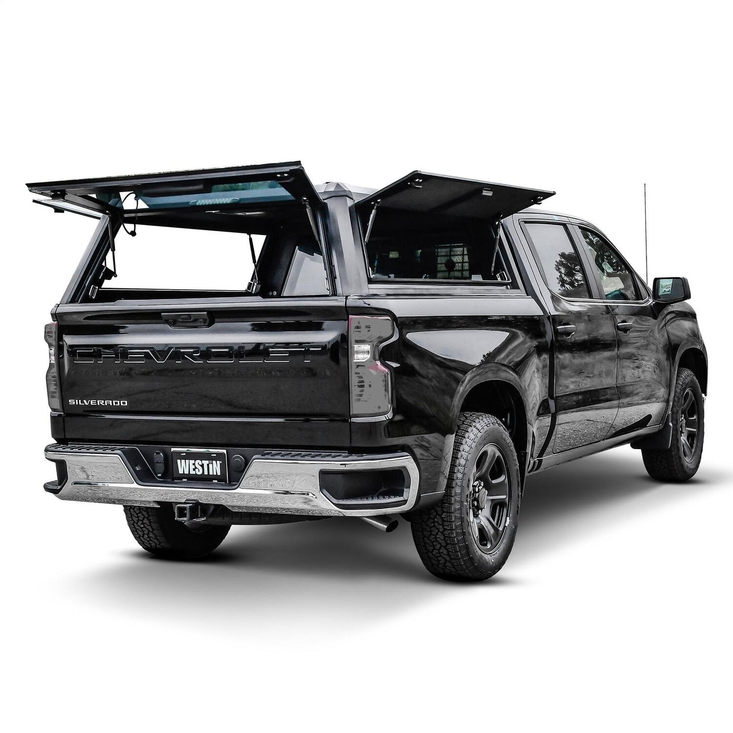 Westin EXP Truck Cap for Chevrolet/GMC Silverado/Sierra 1500 (2019-2026) - 5.8-ft Bed - Solid Front Glass - 16-13955