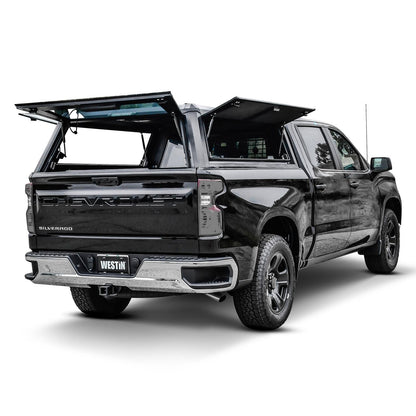 Westin EXP Truck Cap for Chevrolet/GMC Silverado/Sierra 1500 (2019-2026) - 5.8-ft Bed - Solid Front Glass - 16-13955