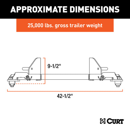 CURT Puck System 5th Wheel Legs, Select Ram 2500, 3500, 8' Bed, 25K - 16021