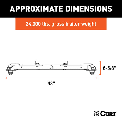CURT Puck System 5th Wheel Roller Adapter, 24K, Select Ram 2500, 3500, 6.5' Bed - 16022