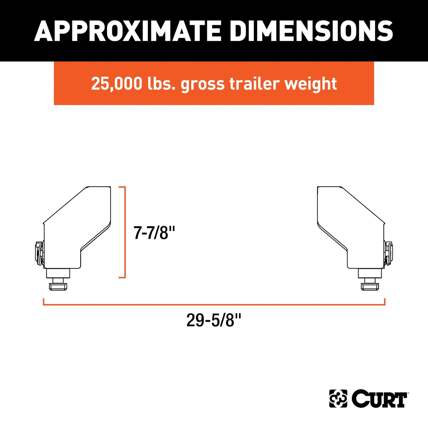 CURT Puck System 5th Wheel Legs, Select Silverado, Sierra 2500, 3500 HD, 8' Bed, 25K - 16025