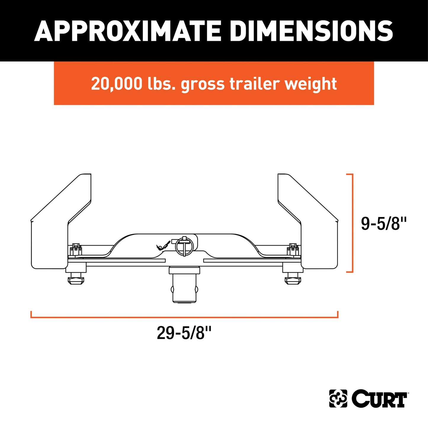 CURT Puck System 5th Wheel Legs, Select Nissan Titan XD, 8' Bed, 20K - 16026
