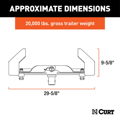 CURT Puck System 5th Wheel Legs, Select Nissan Titan XD, 8' Bed, 20K - 16026