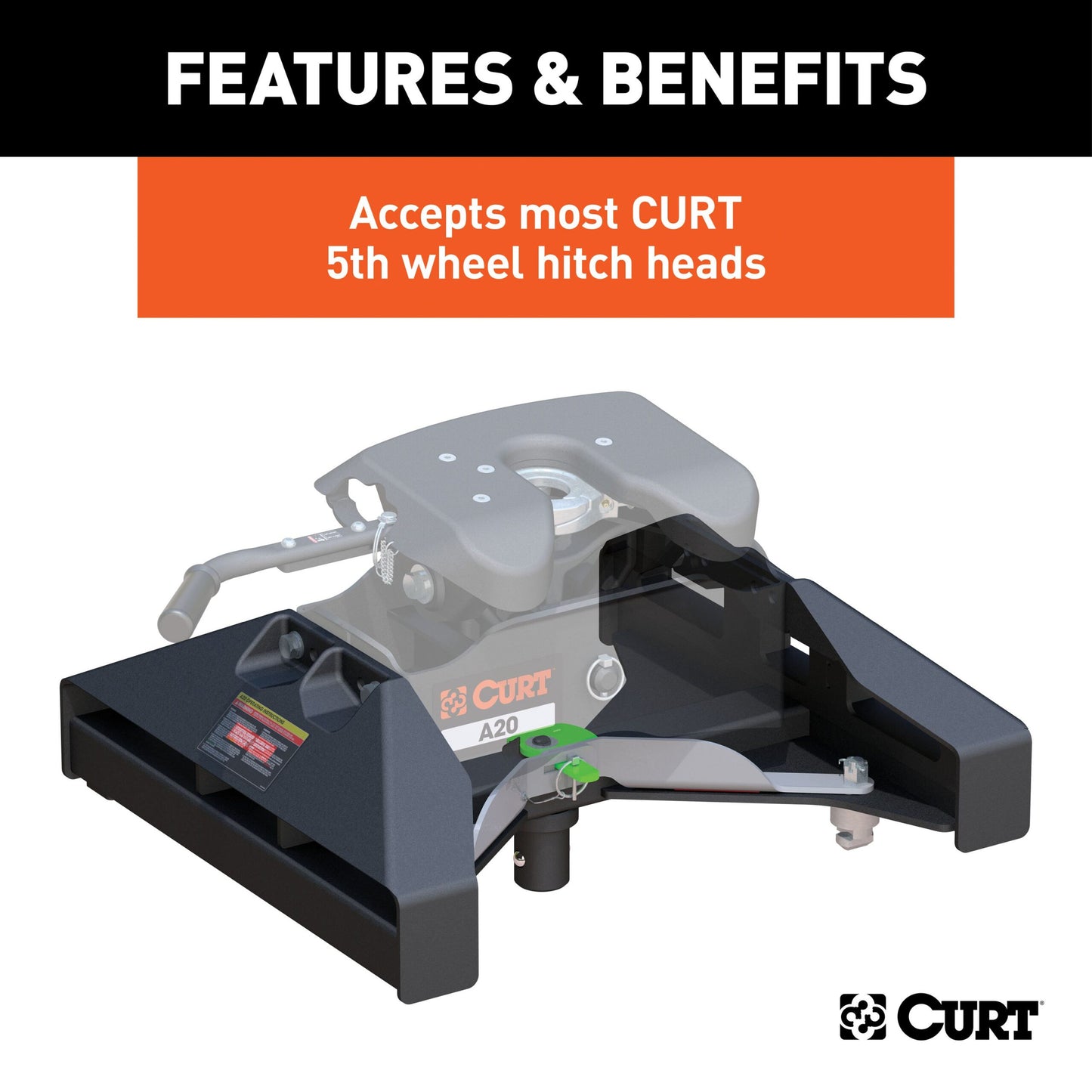 CURT Puck System 5th Wheel Legs, Select Nissan Titan XD, 8' Bed, 20K - 16026