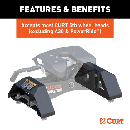 CURT Puck System 5th Wheel Legs, Select Silverado, Sierra 2500, 3500 HD, 8' Bed, 25K - 16029