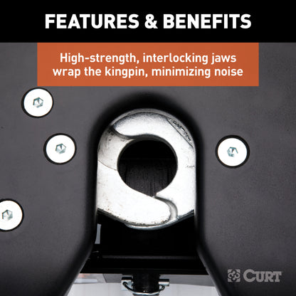 CURT A16 5th Wheel Hitch, Select Ram 2500, 3500, 8' Bed Puck System - 16043