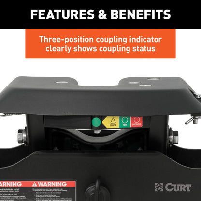 CURT A16 5th Wheel Hitch, Select Ram 2500, 3500, 8' Bed Puck System - 16043