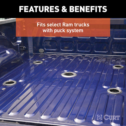 CURT A20 5th Wheel Hitch, Select Ram 2500, 3500, 8' Bed Puck System - 16044