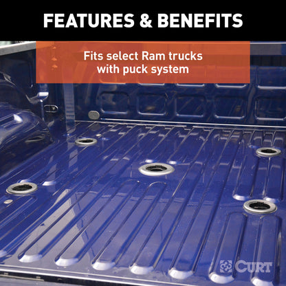 CURT A25 5th Wheel Hitch, Select Ram 2500, 3500, 8' Bed Puck System - 16046