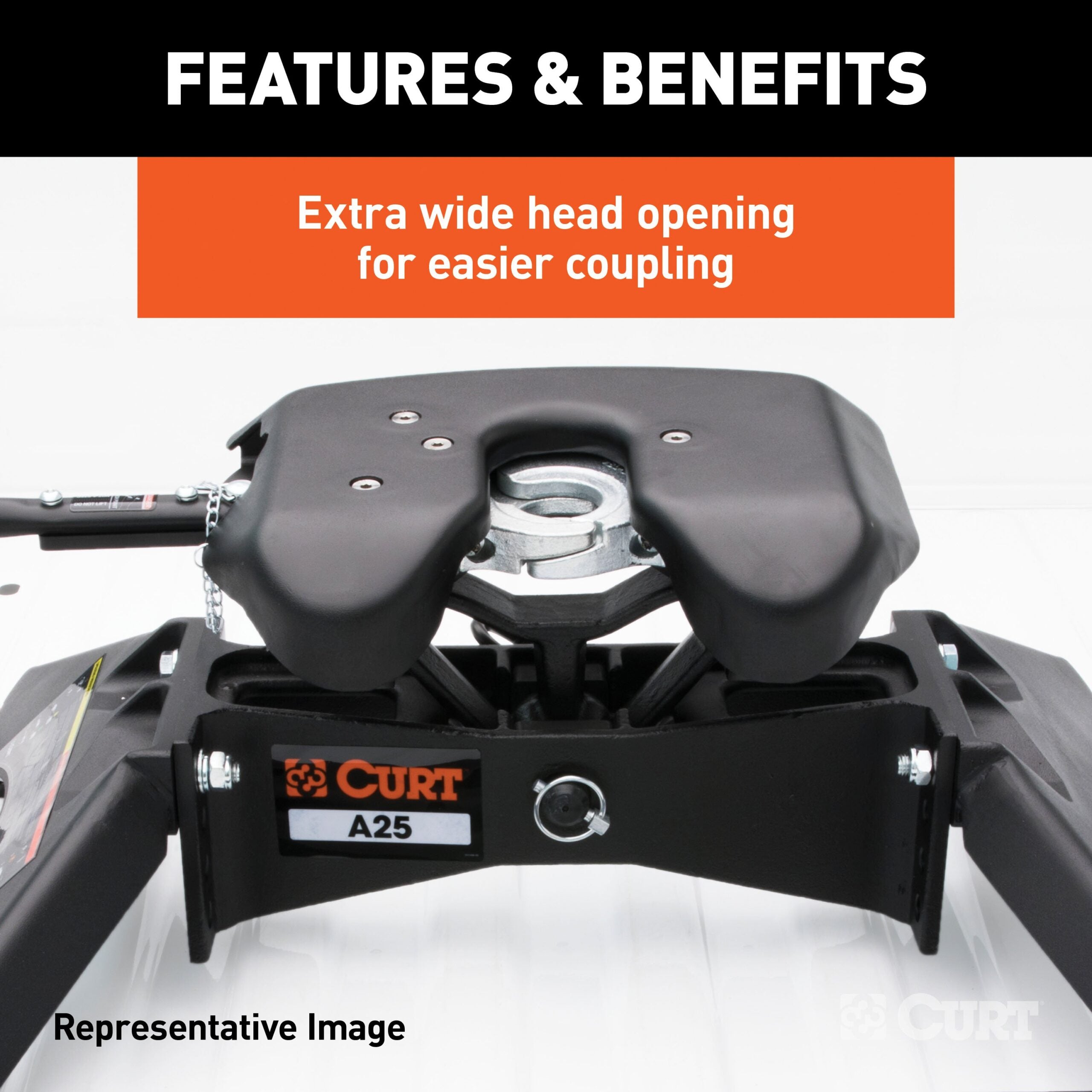 CURT A25 5th Wheel Hitch, Select Ram 2500, 3500, 8' Bed Puck