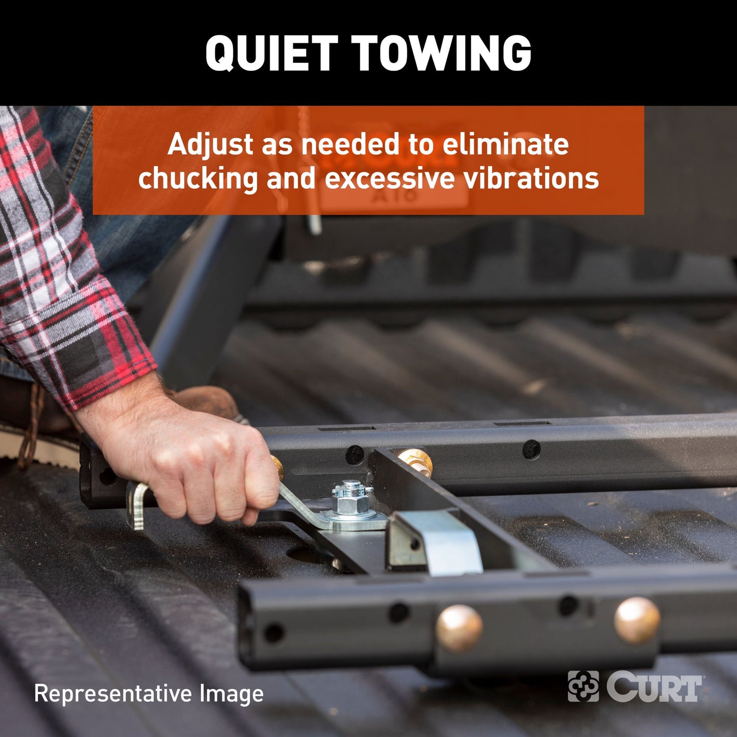 CURT Puck System 5th Wheel Rails, Select Chevy Silverado, GMC Sierra 2500 HD, 3500 HD - 16050