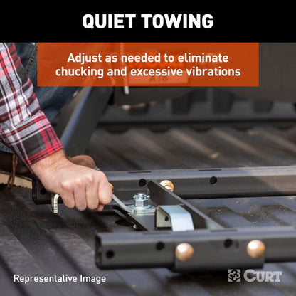 CURT Puck System 5th Wheel Rails, Select Chevy Silverado, GMC Sierra 2500 HD, 3500 HD - 16050