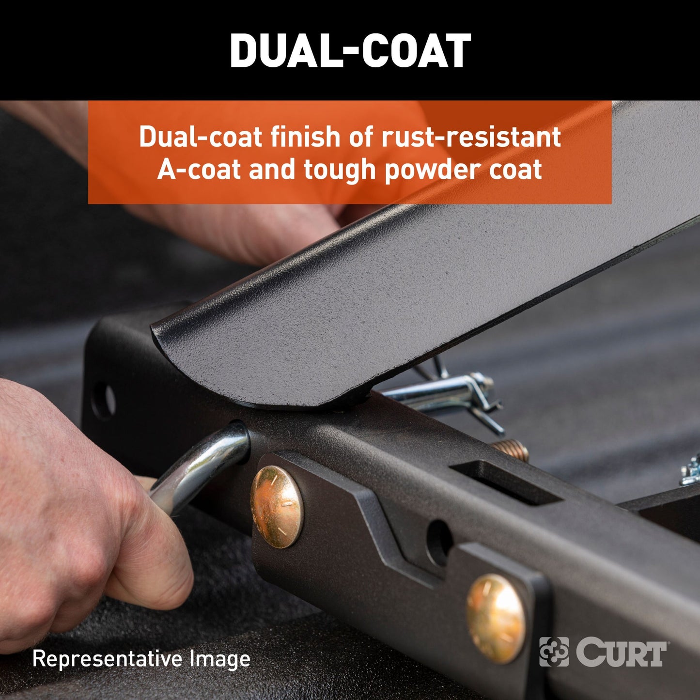 CURT Puck System 5th Wheel Rails, Select Chevy Silverado, GMC Sierra 2500 HD, 3500 HD - 16050