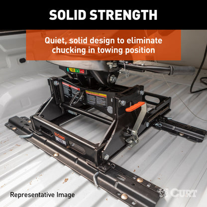 CURT A25 Sliding 5th Wheel Hitch, 25K, Select Ram 2500, 3500 Puck System - 16058