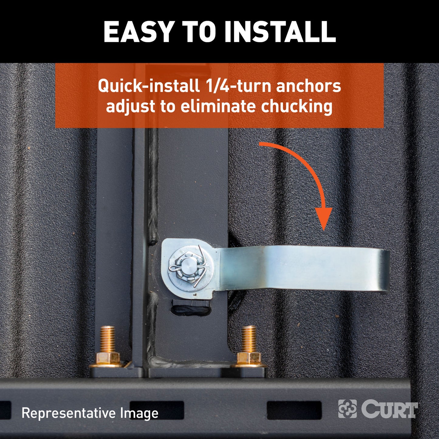 CURT A25 Sliding 5th Wheel Hitch, 25K, Select Ram 2500, 3500 Puck System - 16058