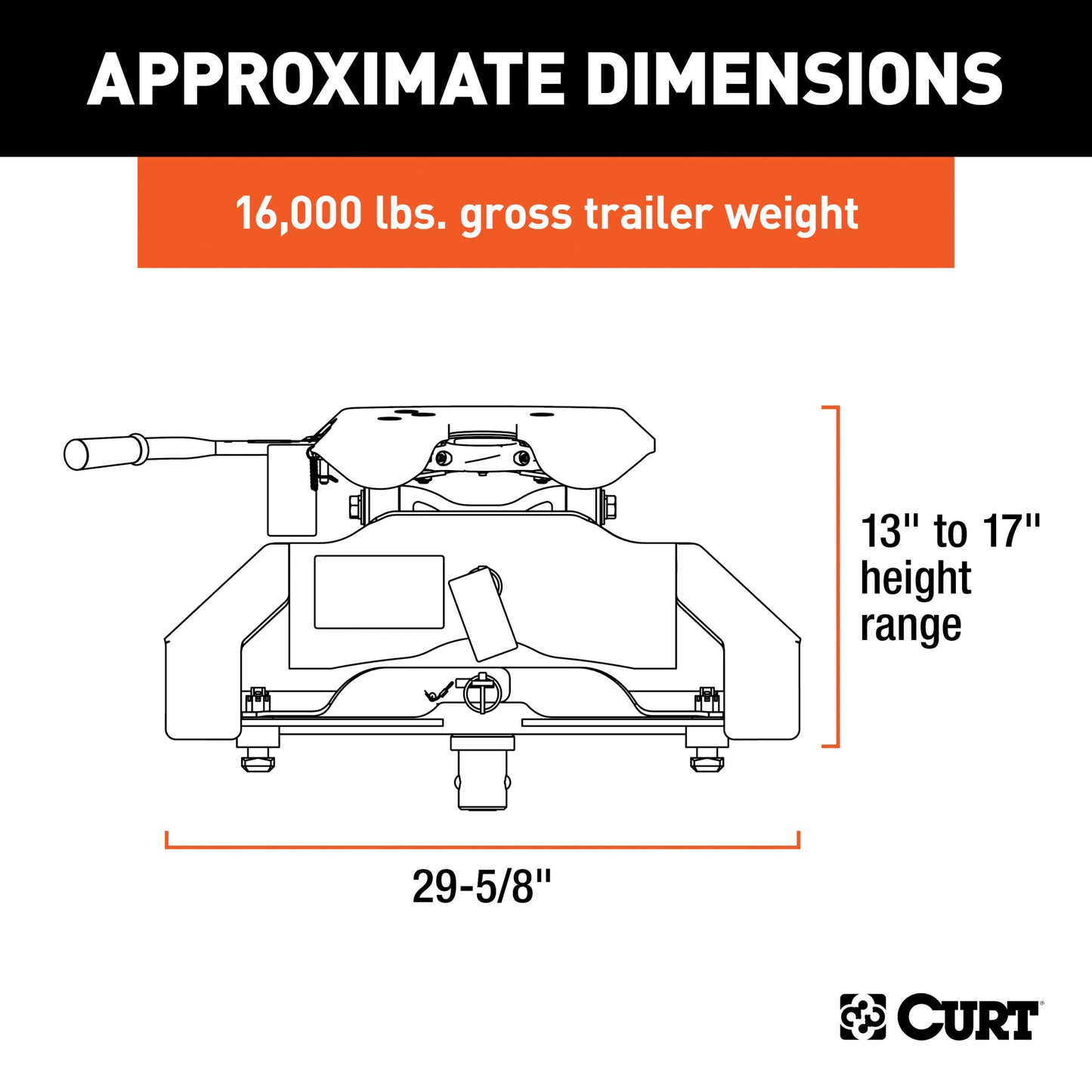 CURT A16 5th Wheel Hitch, Select Nissan Titan XD, 8' Bed Puck System - 16073